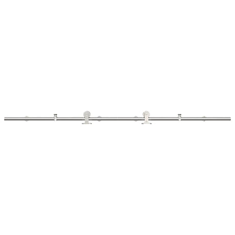 Vidaxx Schiebetürteile-Set 200 cm Edelstahl silberfarben