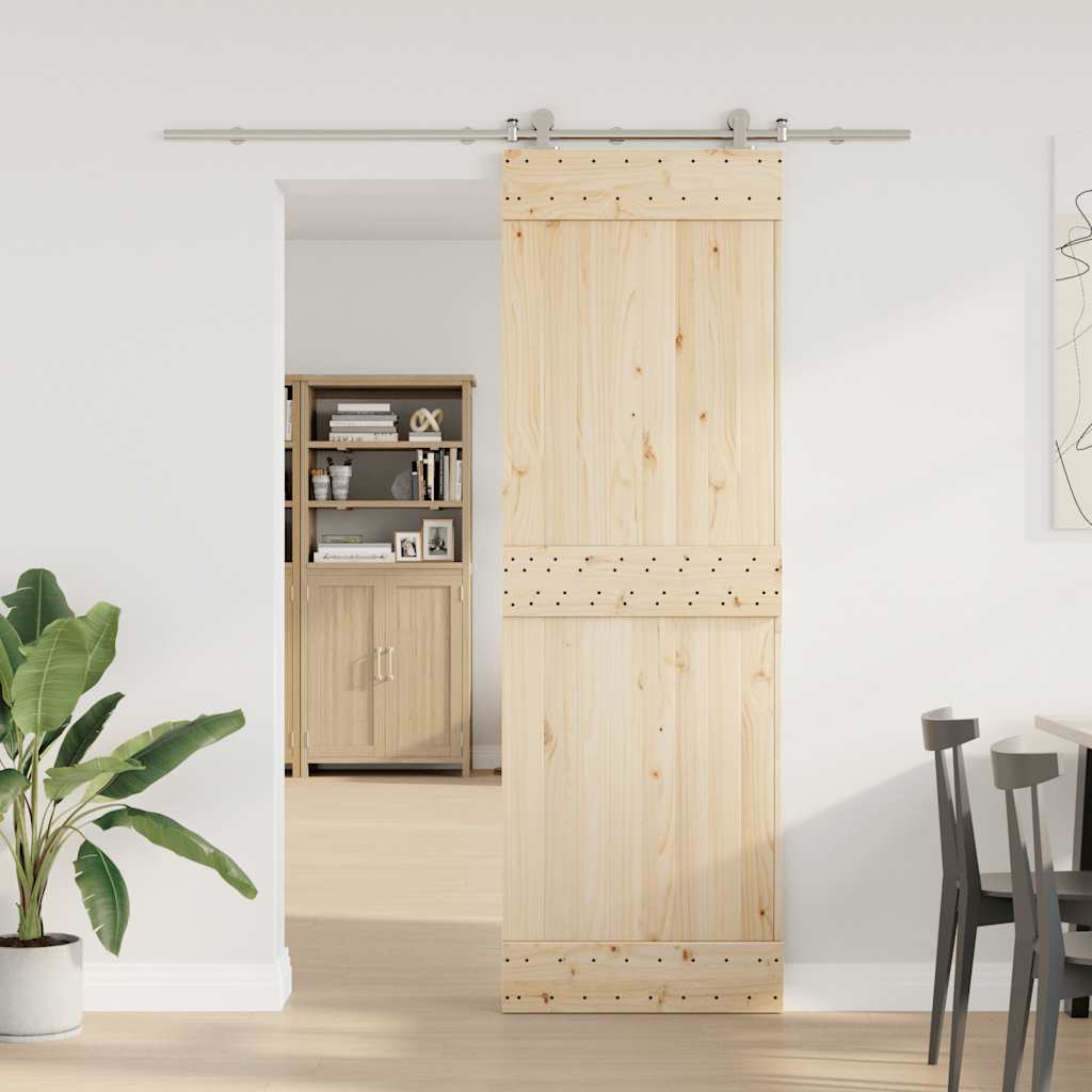 Vidaxx Schiebetürteile-Set 200 cm Edelstahl silberfarben