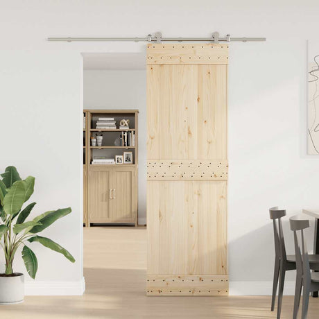 Vidaxx Schiebetürteile-Set 200 cm Edelstahl silberfarben