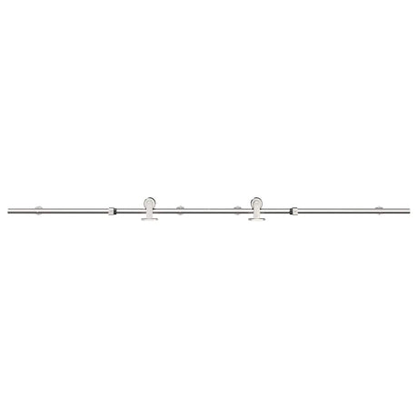 Vidaxx Schiebetürteile-Set 183 cm Edelstahl silberfarben