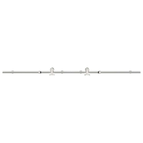 Vidaxx Schiebetürteile-Set 200 cm Edelstahl silberfarben