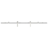 Vidaxx Schiebetürteile-Set 183 cm Edelstahl silberfarben