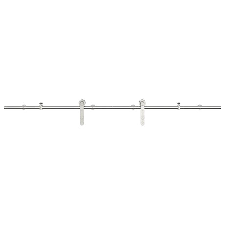 Vidaxx Schiebetürteile-Set 183 cm Edelstahl silberfarben