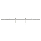 Vidaxx Schiebetürteile-Set 200 cm Edelstahl silberfarben
