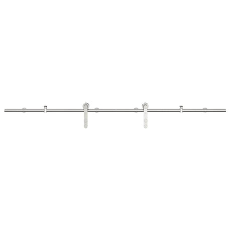 Vidaxx Schiebetürteile-Set 200 cm Edelstahl silberfarben