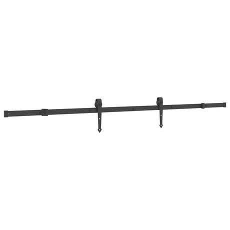 Vidaxxl Box mit Teilen für Schiebetür 213,5 cm Stahl schwarz