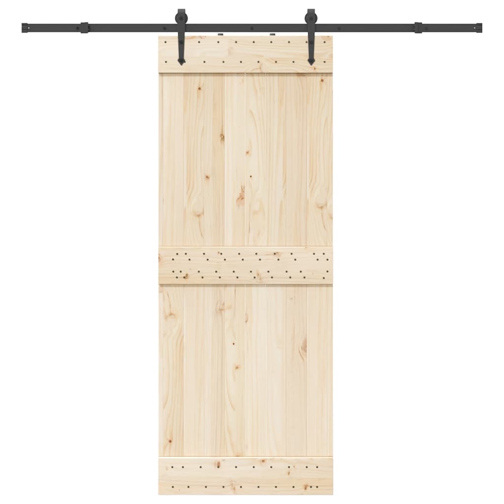 Vidaxxl Box mit Teilen für Schiebetür 213,5 cm Stahl schwarz