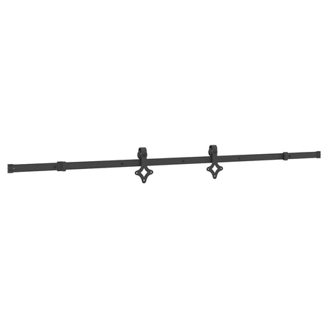 Vidaxxl Box mit Teilen für Schiebetür 213,5 cm Stahl schwarz
