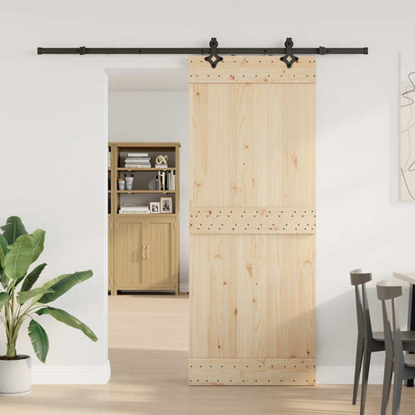 Vidaxxl Box mit Teilen für Schiebetür 213,5 cm Stahl schwarz