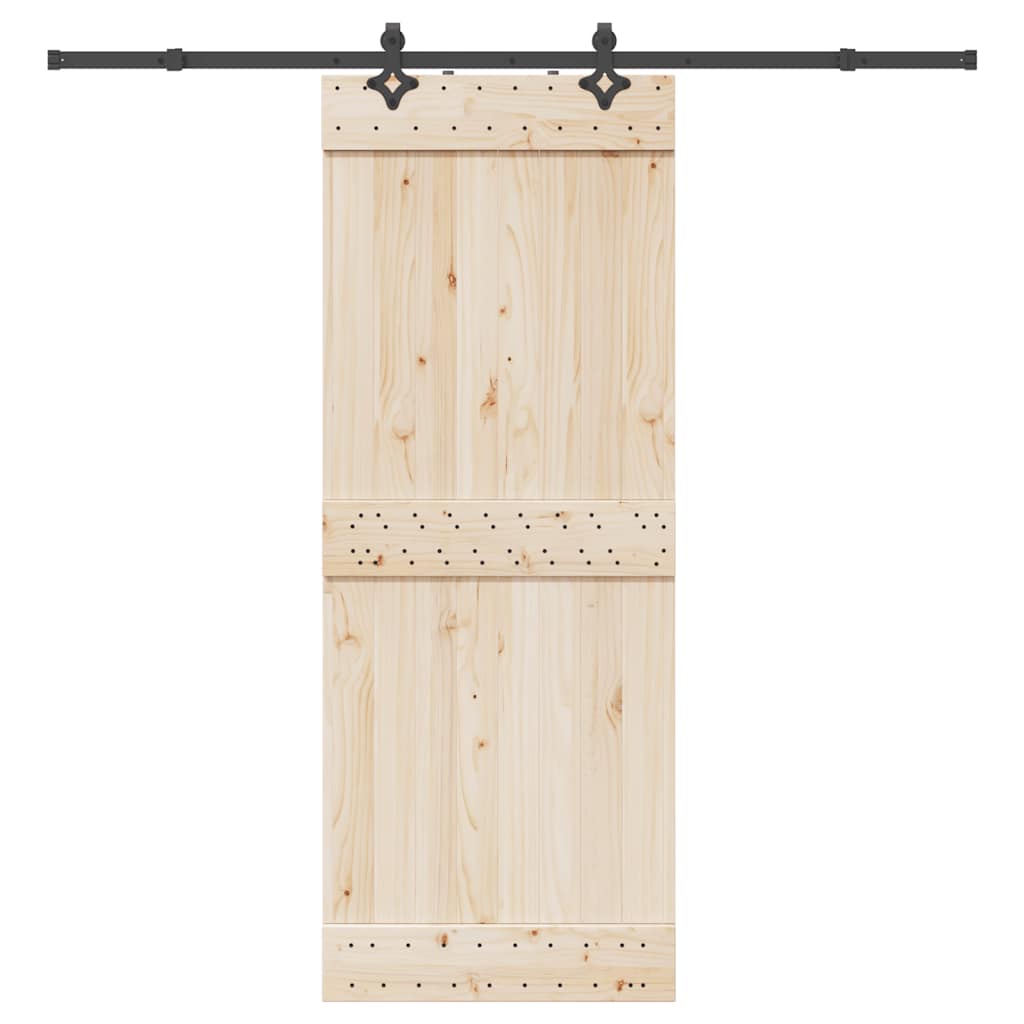 Vidaxxl Box mit Teilen für Schiebetür 213,5 cm Stahl schwarz