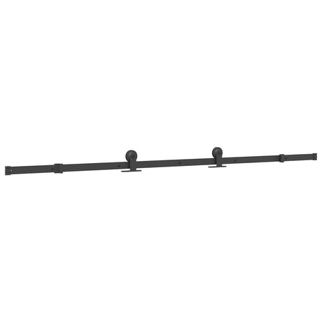 Vidaxxl Box mit Teilen für Schiebetür 213,5 cm Stahl schwarz