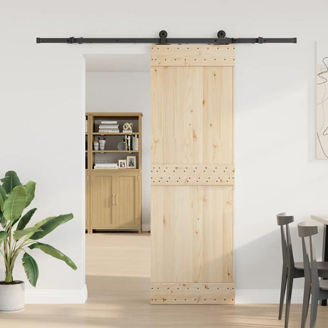 Vidaxxl Box mit Teilen für Schiebetür 213,5 cm Stahl schwarz