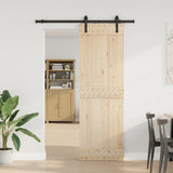 Vidaxxl Box mit Teilen für Schiebetür 152,5 cm Stahl schwarz