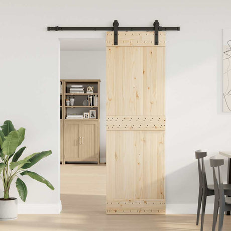 Vidaxxl Box mit Teilen für Schiebetür 183 cm Stahl schwarz