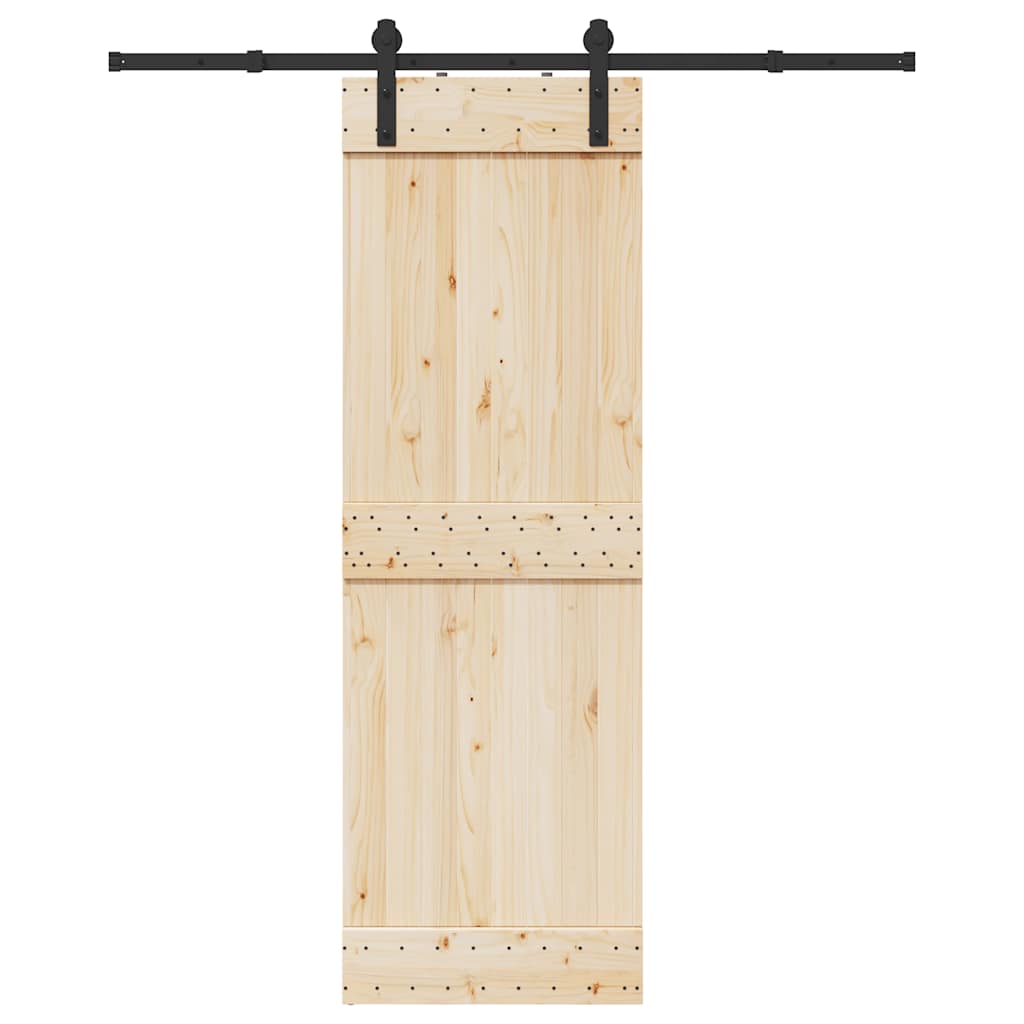 Vidaxxl Box mit Teilen für Schiebetür 183 cm Stahl schwarz