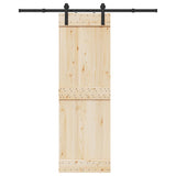 Vidaxxl Box mit Teilen für Schiebetür 183 cm Stahl schwarz