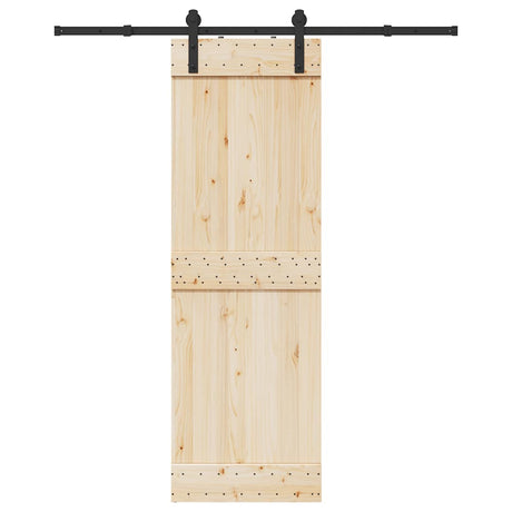 Vidaxxl Box mit Teilen für Schiebetür 183 cm Stahl schwarz