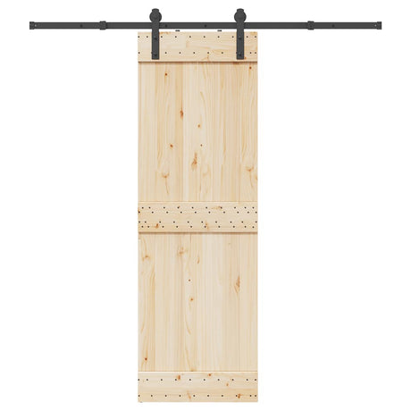 Vidaxxl Box mit Teilen für Schiebetür 200 cm Stahl schwarz