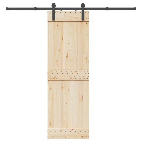 Vidaxxl Box mit Teilen für Schiebetür 213,5 cm Stahl schwarz