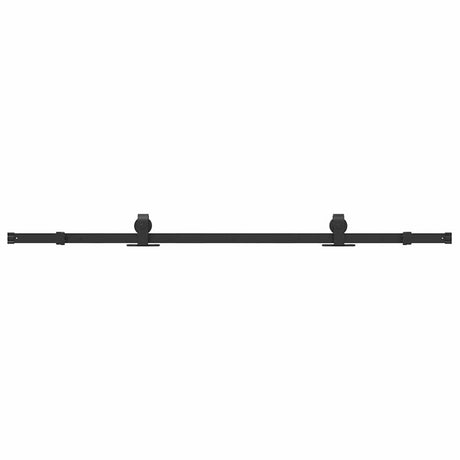 Vidaxxl Box mit Teilen für Schiebetür 183 cm Stahl schwarz
