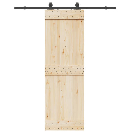 Vidaxxl Box mit Teilen für Schiebetür 183 cm Stahl schwarz