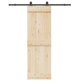Vidaxxl Box mit Teilen für Schiebetür 183 cm Stahl schwarz