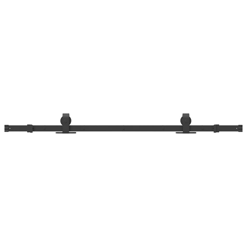 Vidaxxl Box mit Teilen für Schiebetür 152,5 cm Stahl schwarz