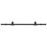 Vidaxxl Box mit Teilen für Schiebetür 152,5 cm Stahl schwarz