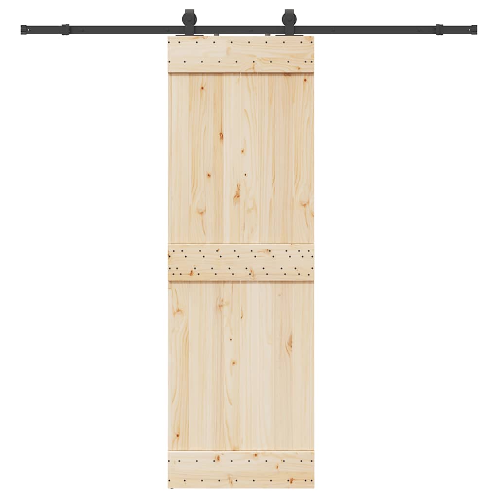 Vidaxxl Box mit Teilen für Schiebetür 213 cm Stahl schwarz