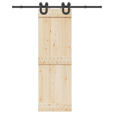 Vidaxxl Box mit Teilen für Schiebetür 183 cm Stahl schwarz