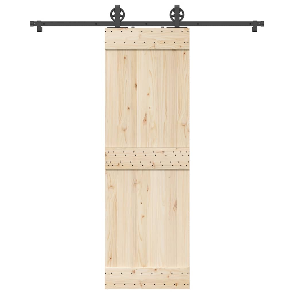 Vidaxxl Box mit Teilen für Schiebetür 183 cm Stahl schwarz