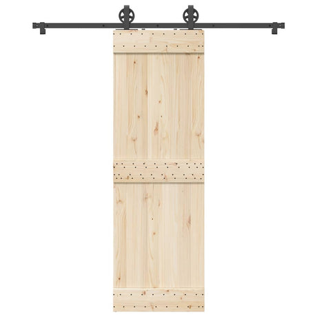 Vidaxxl Box mit Teilen für Schiebetür 183 cm Stahl schwarz