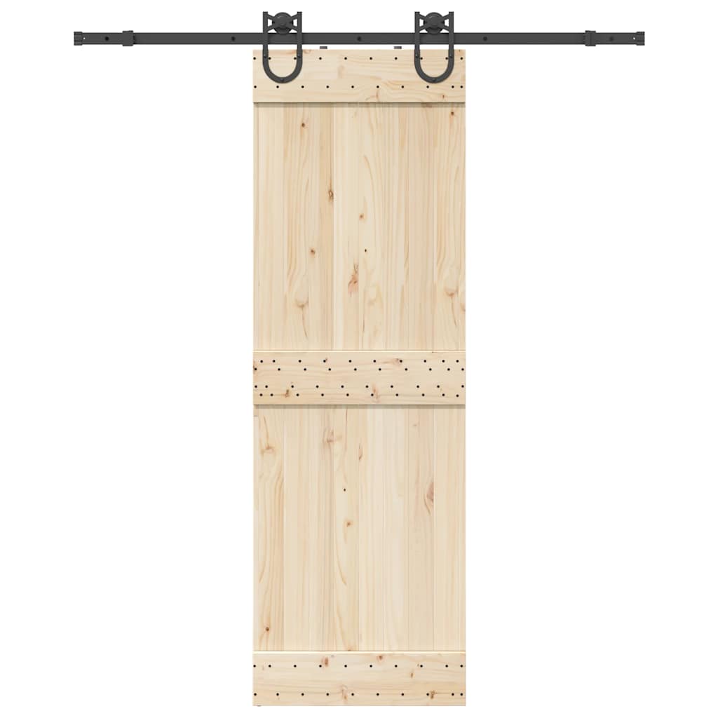 Vidaxxl Box mit Teilen für Schiebetür 183 cm Stahl schwarz