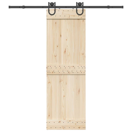 Vidaxxl Box mit Teilen für Schiebetür 200 cm Stahl schwarz