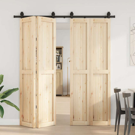 Vidaxxl Box mit Teilen für Schiebetür 200 cm Stahl schwarz
