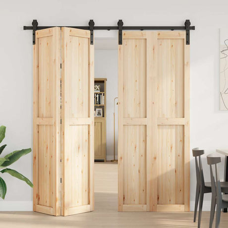 Vidaxxl Box mit Teilen für Schiebetür 200 cm Stahl schwarz