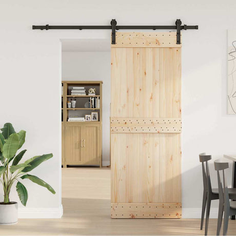 Vidaxxl Box mit Teilen für Schiebetür 183 cm Stahl schwarz