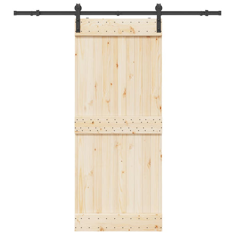 Vidaxxl Box mit Teilen für Schiebetür 200 cm Stahl schwarz