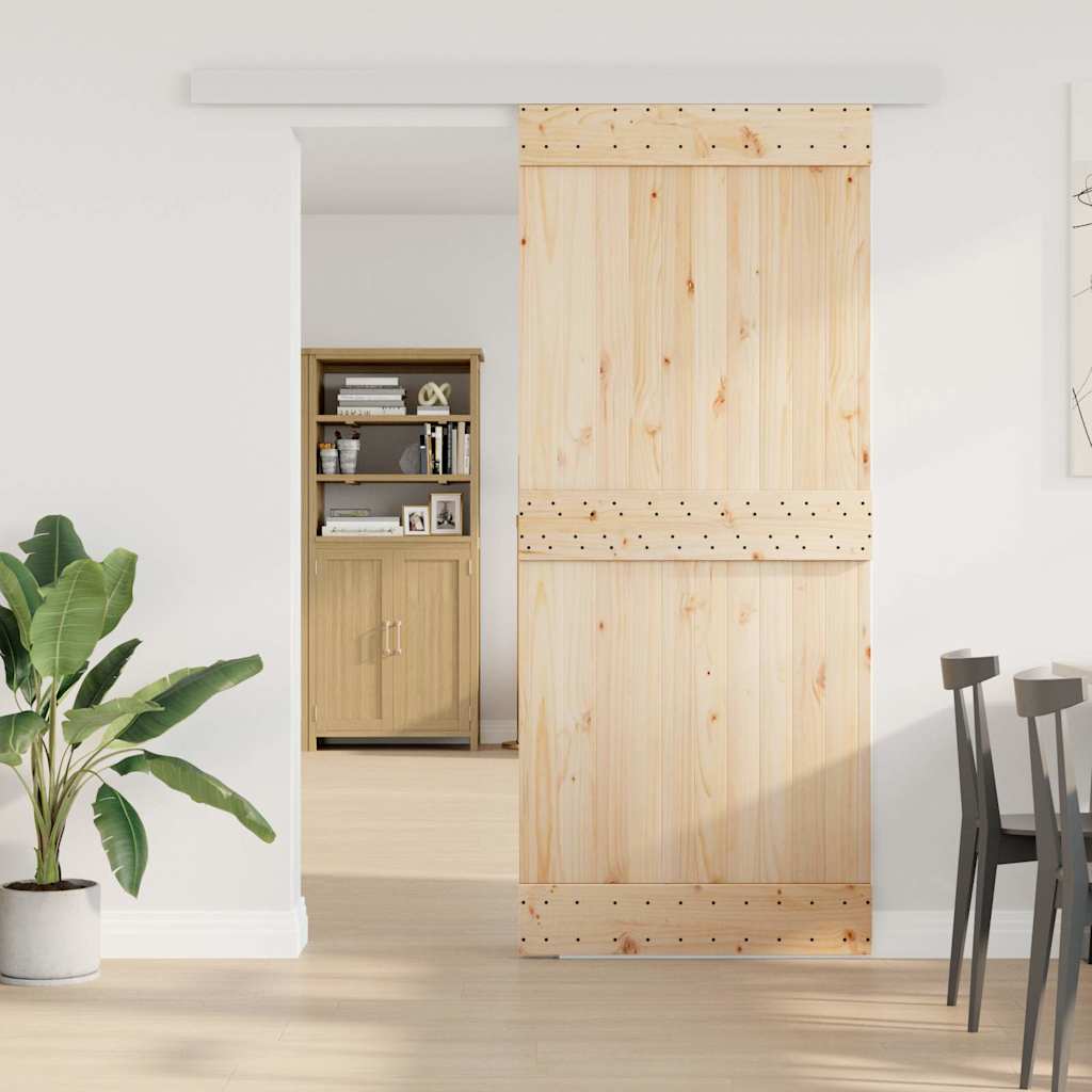Vidaxx Beschlagset Schiebetür 183 cm Aluminiumlegierung silberfarben