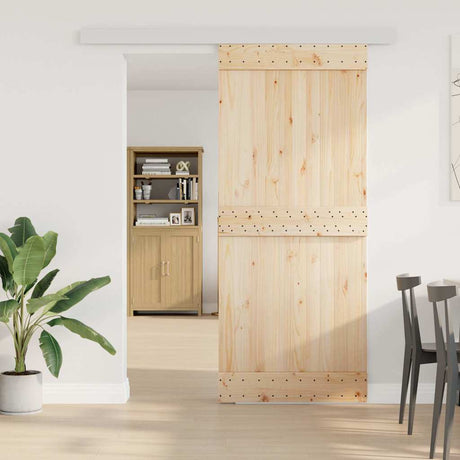 Vidaxx Beschlagset Schiebetür 183 cm Aluminiumlegierung silberfarben