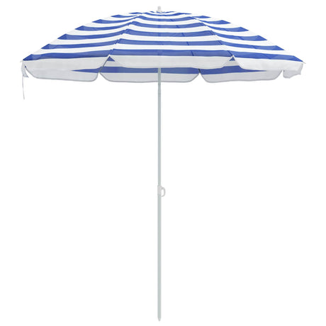 Vidaxl tuinparasol 240 cm 170t polyester blauw en wit