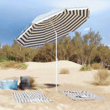 VidaXL Strandschirm Blau und Weiß 263 x 263 x 272 cm