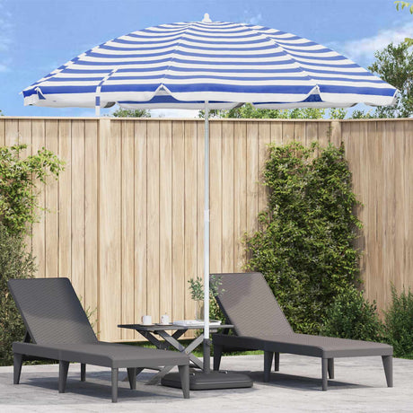 VidaXL Strandschirm Blau und Weiß 263 x 263 x 272 cm