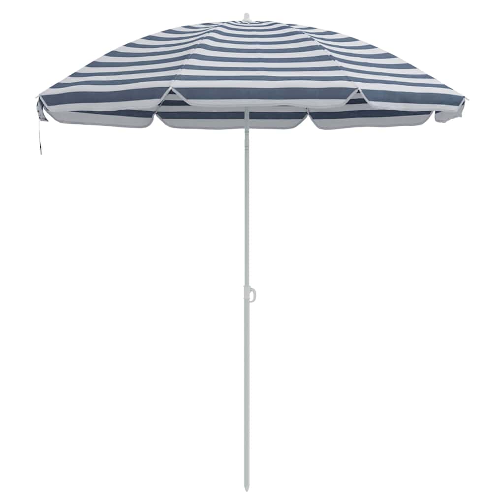 VidaXL Strandschirm Blau und Weiß 263 x 263 x 272 cm