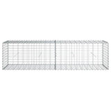 VidaXL Gabione 200x50x50 cm verzinktes Eisen silberfarben