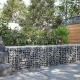 Vidaxx Gabione 200x50x50 cm verzinktes Eisen silberfarben
