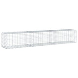VidaXL Gabione 300x50x50 cm verzinktes Eisen silberfarben