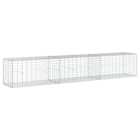 VidaXL Gabione 300x50x50 cm verzinktes Eisen silberfarben
