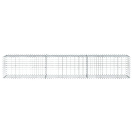 VidaXL Gabione 300x50x50 cm verzinktes Eisen silberfarben