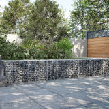 VidaXL Gabione 300x50x50 cm verzinktes Eisen silberfarben